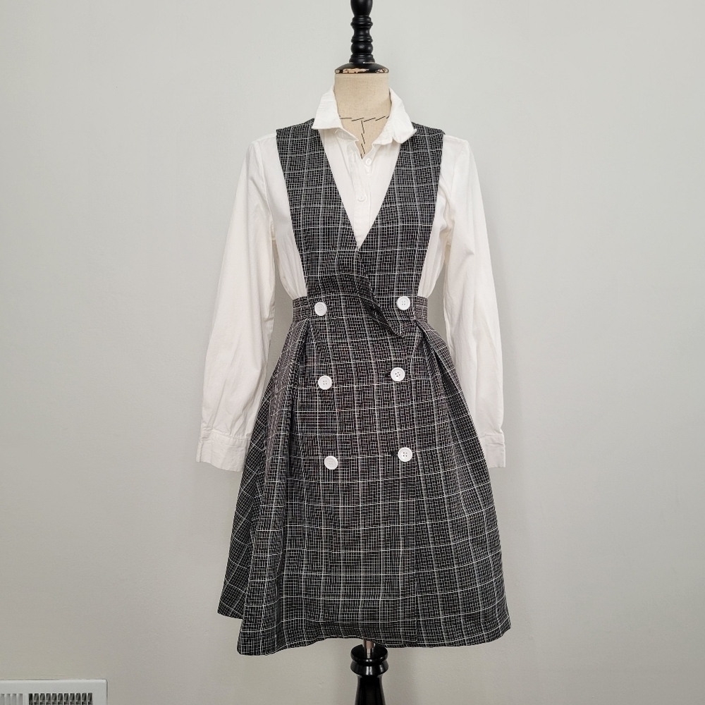 Gaelle Plaid Schoolgirl Dress